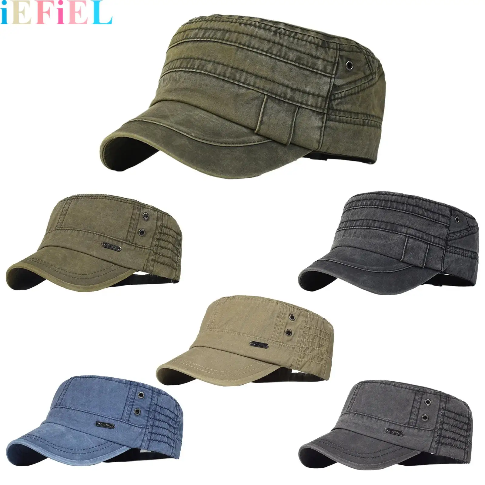 

Unisex Men Women Flat Top Hat Wide Brim Adjustable Cap for Outdoor Travel Camping Hiking