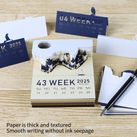 3D Memo Pad 3D Paper Sculpture Notepad 2025 Weekly Calendar Tearable Clear Printing Innovative Exquisite for Desktop Ornament