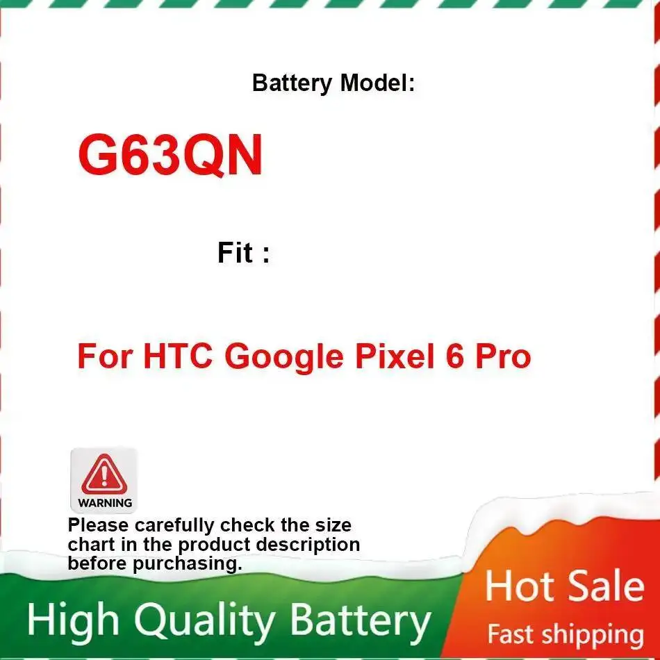

G63QN Good Low-Temperature Performance For Htc Google Pixel 6 Pro 5003Mah Robust Mobile Phone Battery