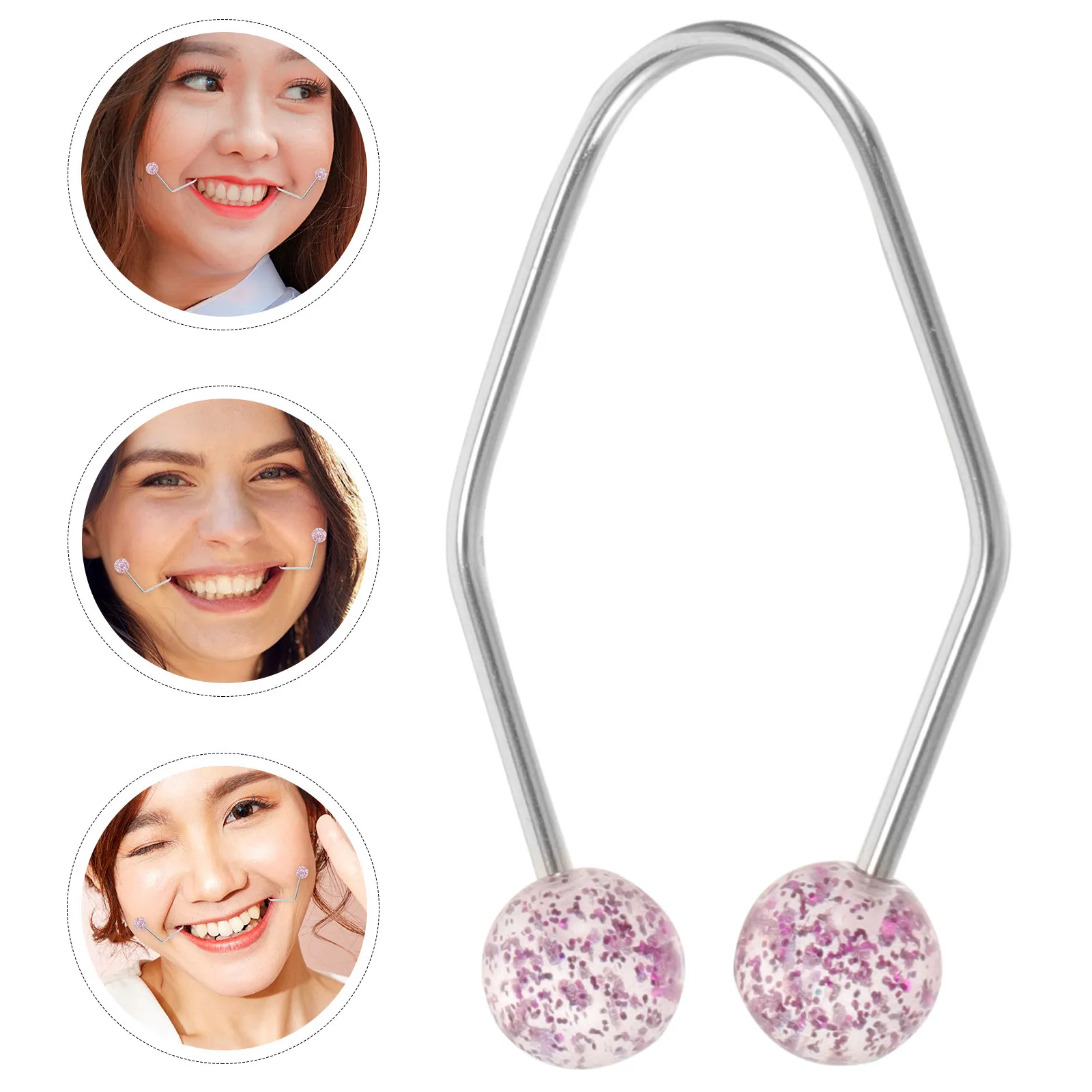 Facial Dimple Maker Chic Color Dimples Trainer for Cheeks Face Sculpting Tool Dimple Exerciser for Men Women Dimples Maker Clip