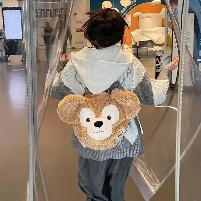 Kawaii Disney Duffy Bear Shelliemay Anime Plush Large Capacity Shoulder Bag Leisure Portable Plushies Handbag Girls Gift