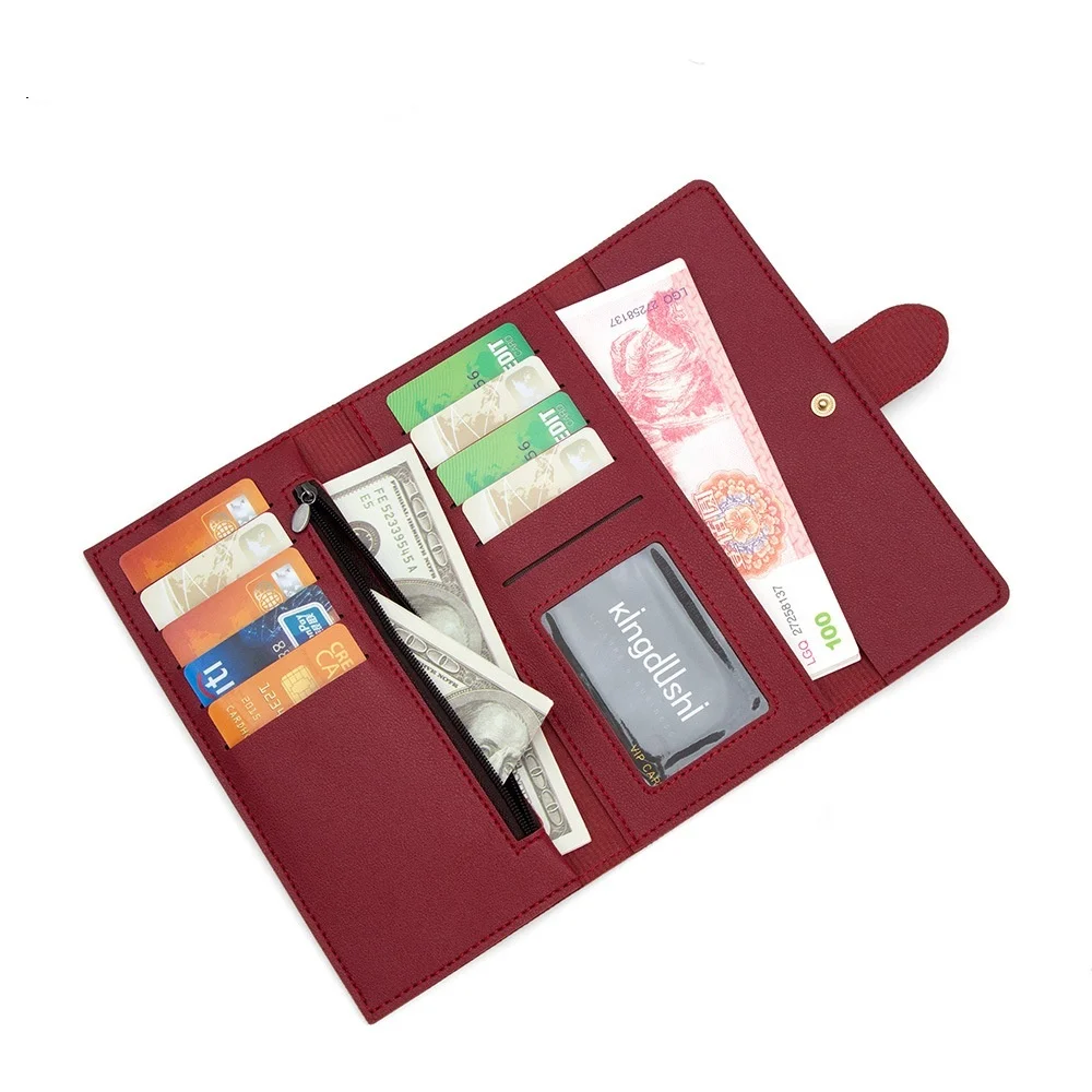 2025 Ladies Tri-Fold Clutch Women Long Wallet High-Quality Pu Leather Card Holder Wallet Handbag Everyday Go Shopping Use