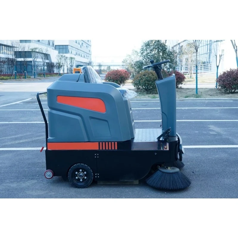 Newest Design Street Cleaning Equipment Ride on Industrial Electric Road Vacuum Floor Sweeper view 3