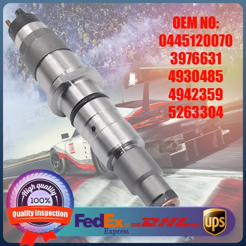 

New Diesel Engine Parts Fuel Common Rail Injector 0445120070 3976631 4930485 4942359 5263304 Suitable for Cummins 8.9 and KAMAZ