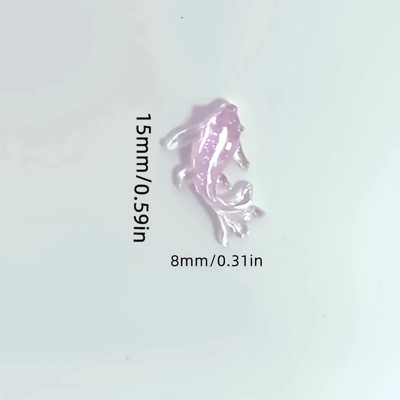 جديد لطيف صغير Kawaii اللون الأسماك الصغيرة تماثل صمغي الحرف شقة الظهر محدب جولة حلية صنع المجوهرات إكسسوارات الشعر (35 #4