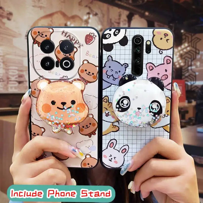 Dirt-resistant Skin feel silicone Phone Case For VIVO IQOO13 quicksand Glitter Soft Case Back Cover Fashion Design cute