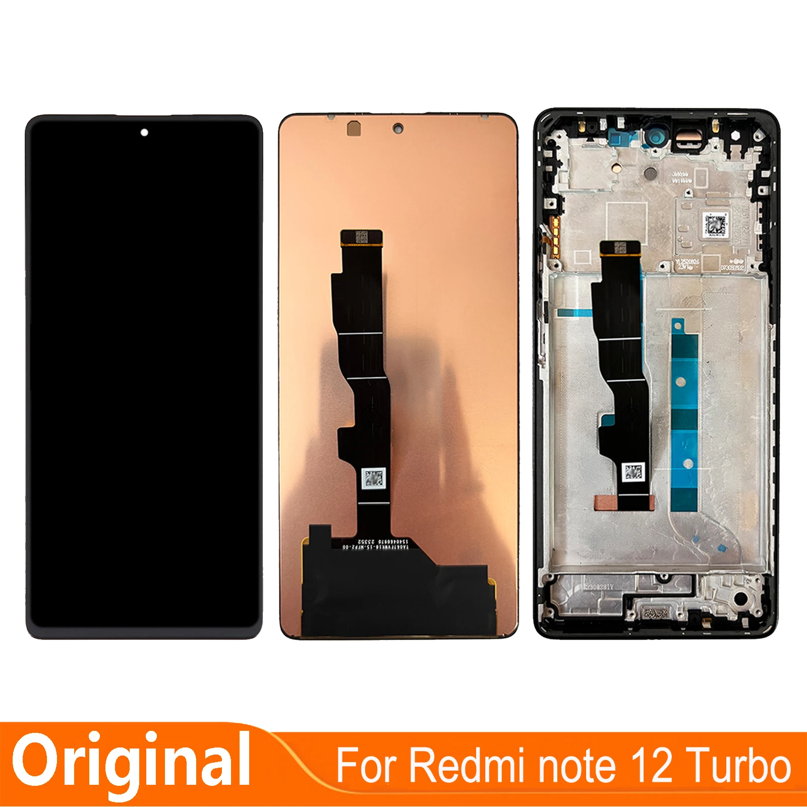 For Xiaomi Redmi Note 12 Turbo 23049RAD8C OLED Display Touch Screen Digitizer Assembly Parts