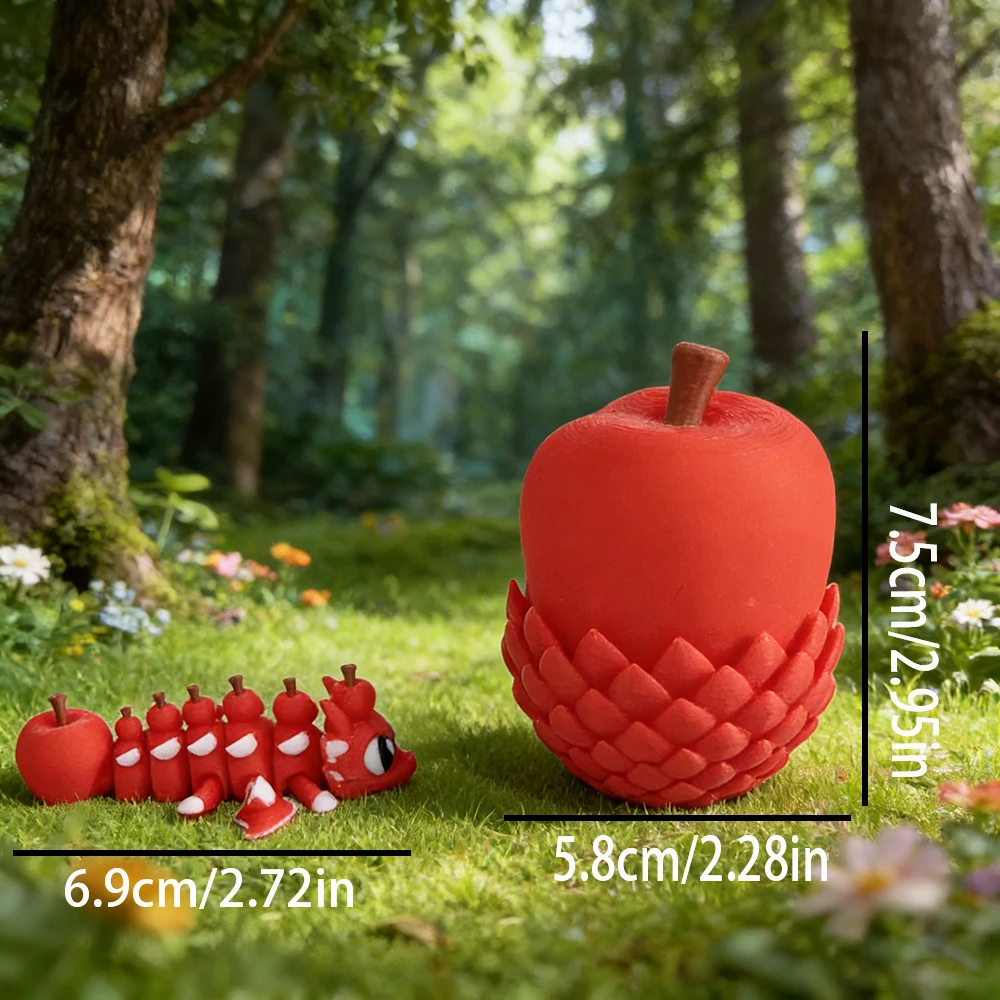 3d Printing Of Cute And Silly Apple Dragon And Egg Plastic Ornament Desktop Decoration Sculpture Ornament Holiday Gift