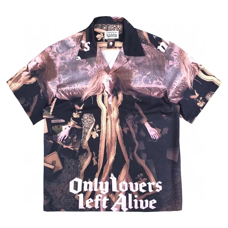 

Мужская футболка Life Wao Maria с принтом, повседневная, летняя, в гавайском стиле, свободного кроя, молодежная, трендовая, не требует глажки