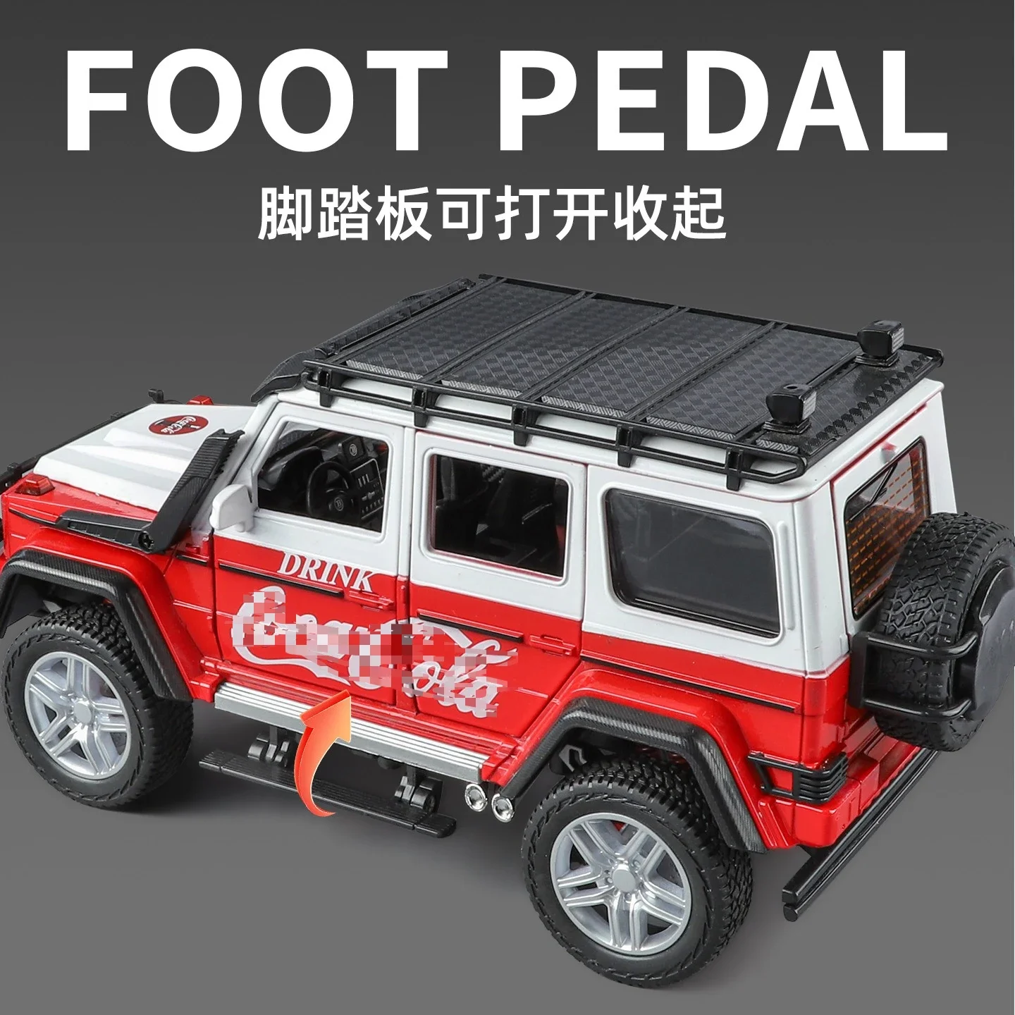 1:24 G800 Big G Modelos de carros off-road Liga Modelos de metal fundido Hobbies Coletando presentes Brinquedos