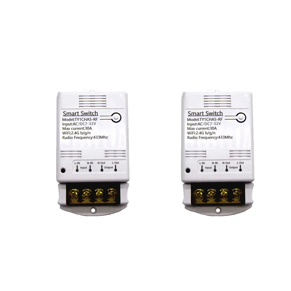 

2pcs Tuya Wifi 30A 12V 24V 85-250V 220V 20A Relay HIGH POWER 4000W Smart Switch Automation Modules APP Remote Control
