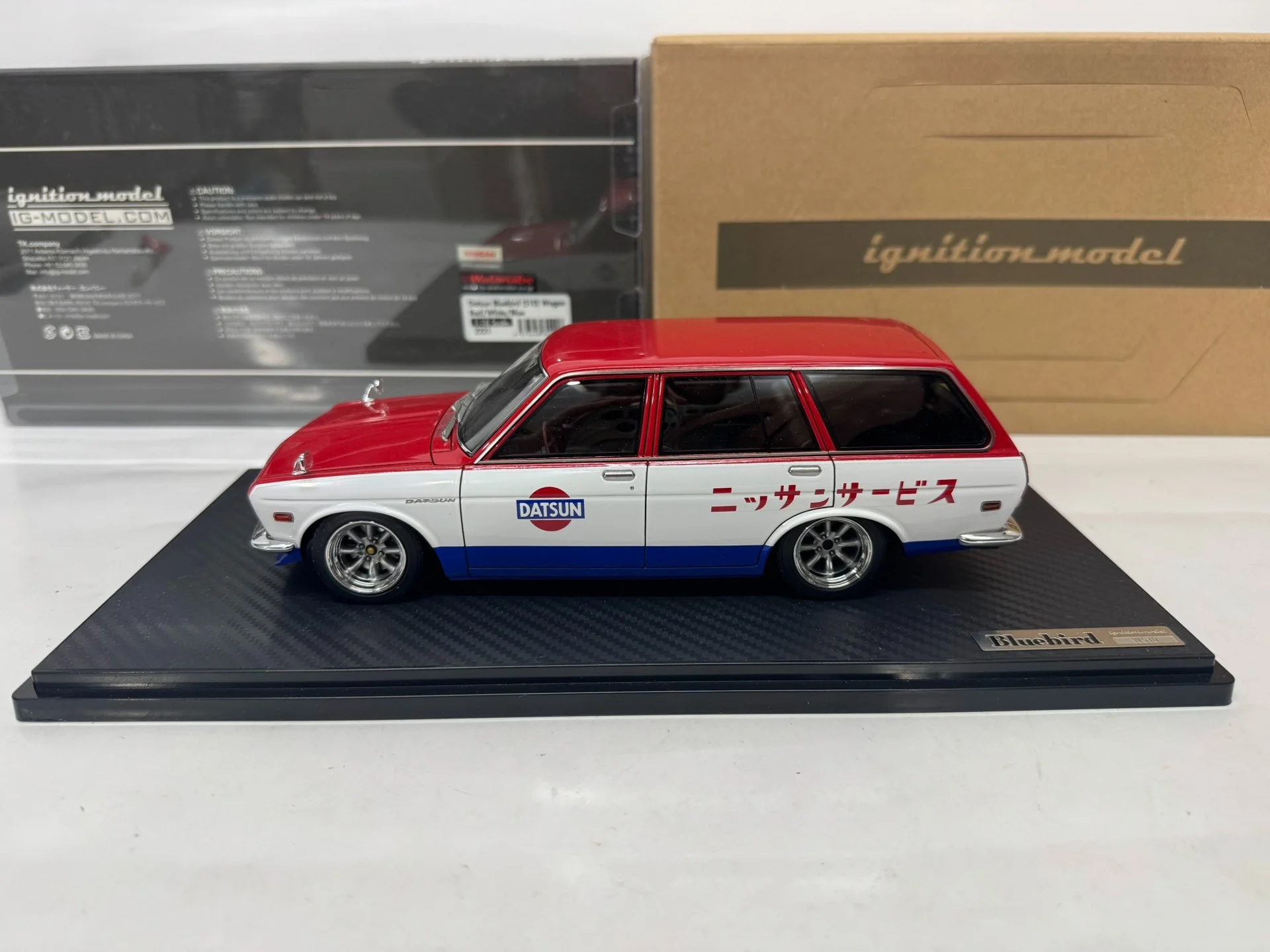 IG 1:18 Datsun Bluebird 510 Wagon JDM Simulation Limited Edition Resin Metal Static Car Model Toy Gift