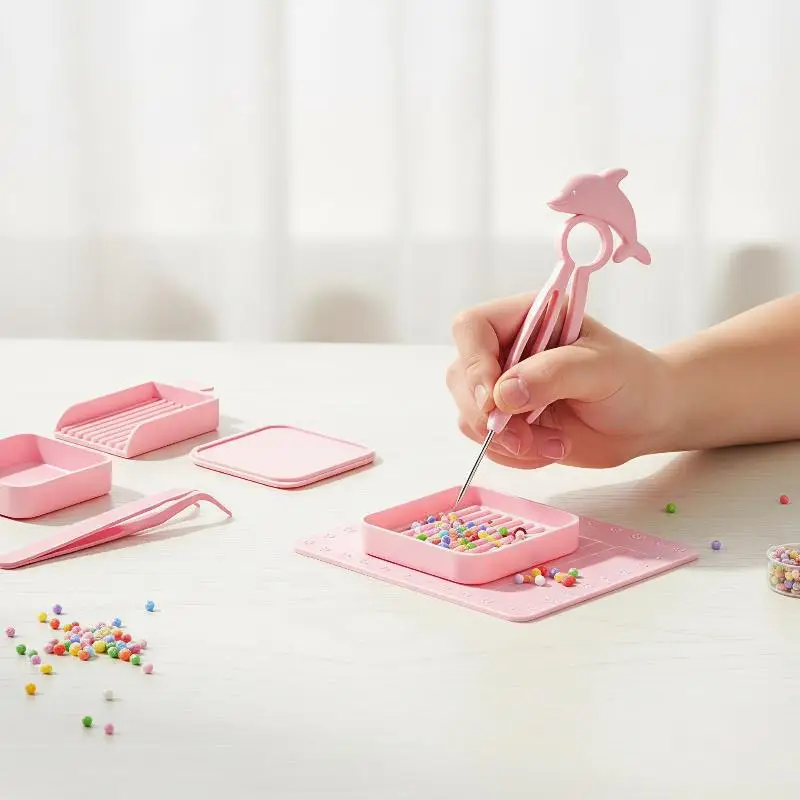 DIY Fuse Beads Tool Kit Eco-friendly Perler Beads Accessories Set 1-6Pcs for Kids Handmade Craft Birthday Gift