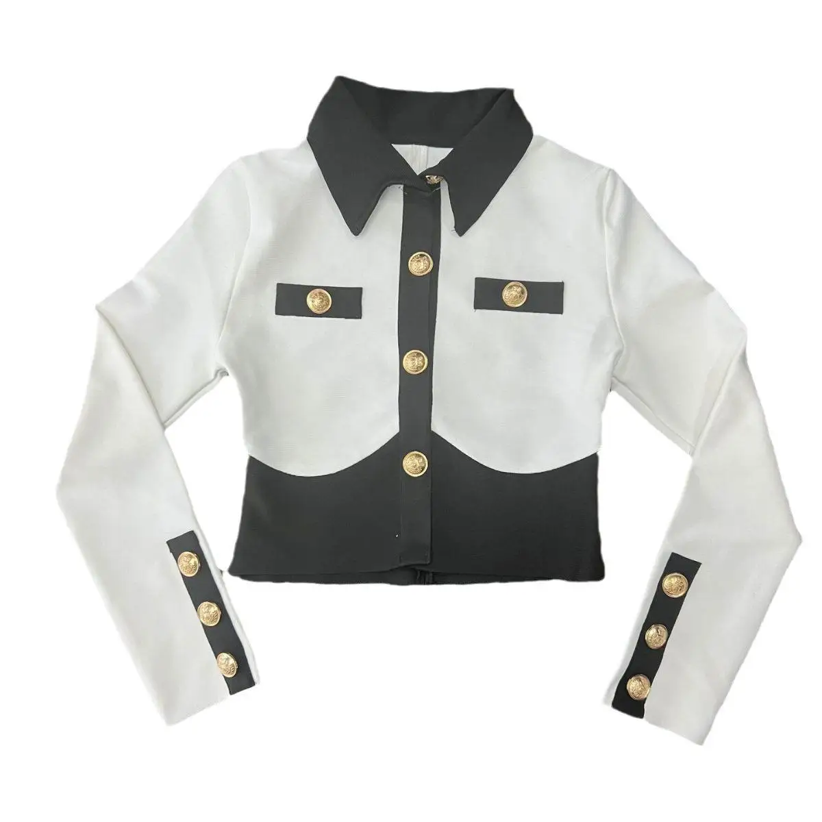 

Faionable Ele OL Wrap Dr Jaet Metal Bule Svel High Street Skirt Modern Sle High Waist ort Dr