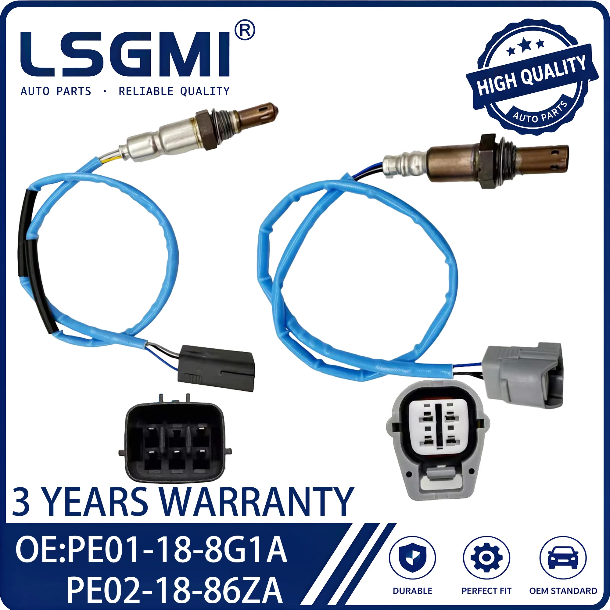 2 Pieces Front and Rear oxygen sensor for for Mazda CX-5 Axela BM,  Atenza GJ 2.0L 2013–2018 /2.5L OE PE01-18-8G1A  PE02-18-86ZA