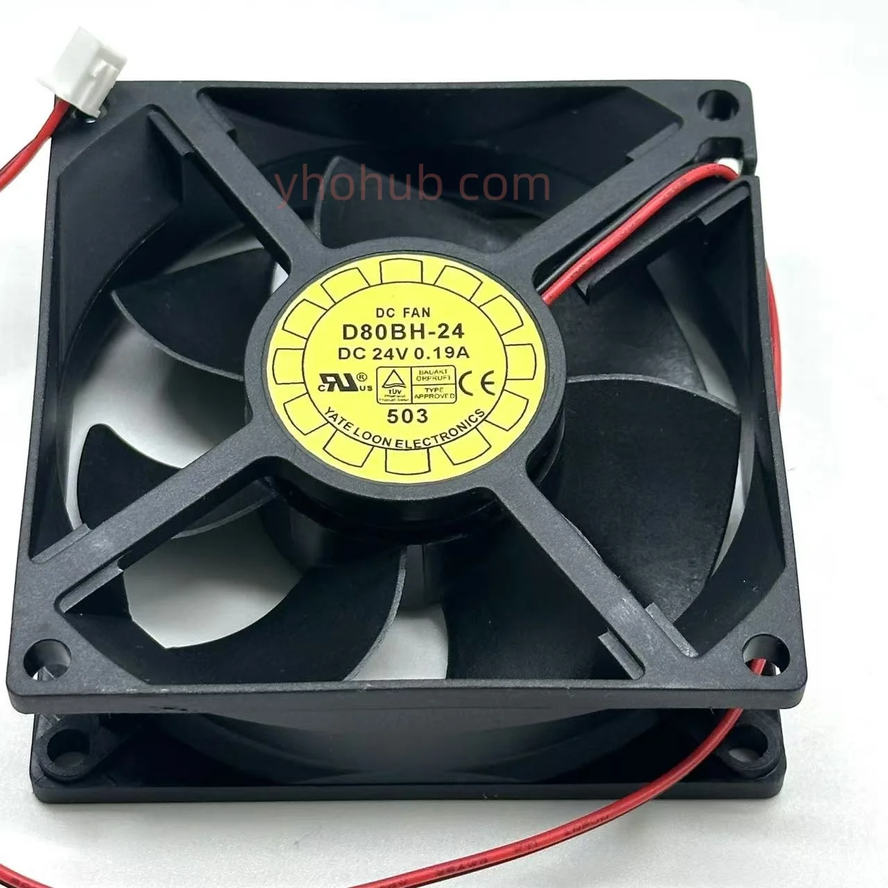 

Yate Loon D80BH-24 DC 24V 0.19A 80x80x25mm 2-Wire Server Cooling Fan