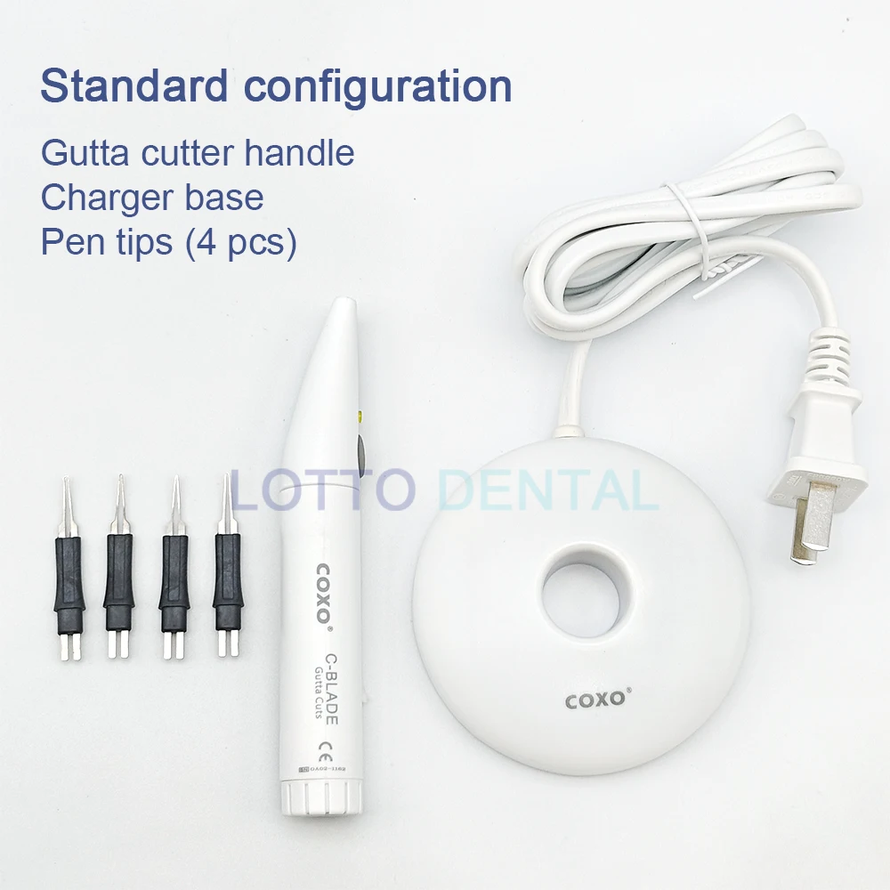 COXO C-BLADE Gutta Percha Cutter Avec 4 Conseils Rapidement Chauffer et Refroidir Dentaire Sans Fil Gutta Cutter Outils Dentaires