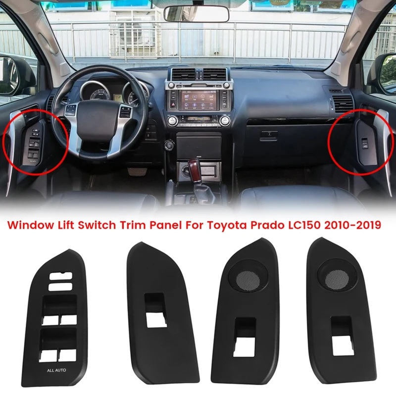 Car Left Right Front Rear Window Lift Switch Trim Panel For Toyota Prado LC150 2010-2019 7427260240C0