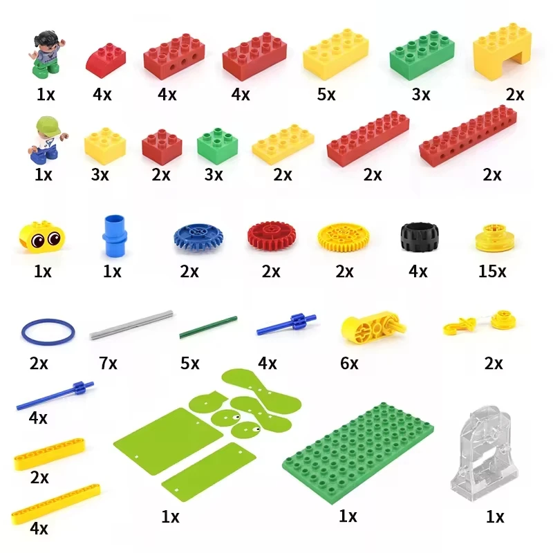 Brand Building Blocks Large Particle 9656 Set Gear Power School Institution Education Enlightenment Children's Toys