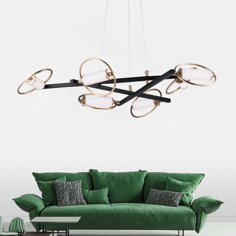 Nordic Simple Led Shaped Round Ring Pendant Lamp Modern Chandeliers For Living Room Kitchen Island Hanging Light Indoor Lighting