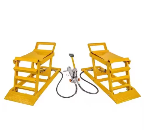 Car Ramp Set with 2 Ramps & Hydraulic Oil Pump, Vehicle Lifting Repair Tool Hydraulic Jack Lift CE Certified