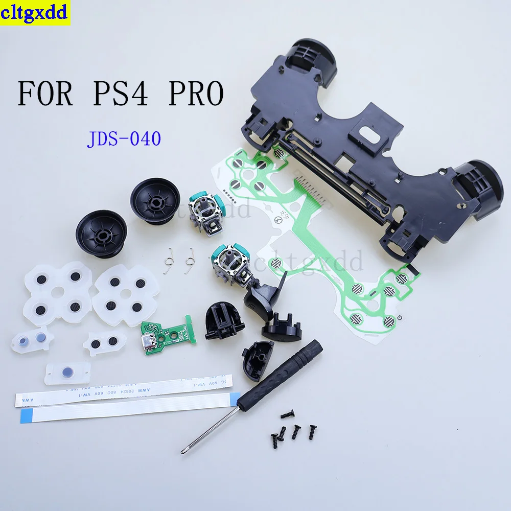 

Cltgxdd 1 set FOR PS4 PRO JDS-040 R1L1R2 L2 trigger button 3D simulation joystick finger cap conductive pad charging board cable