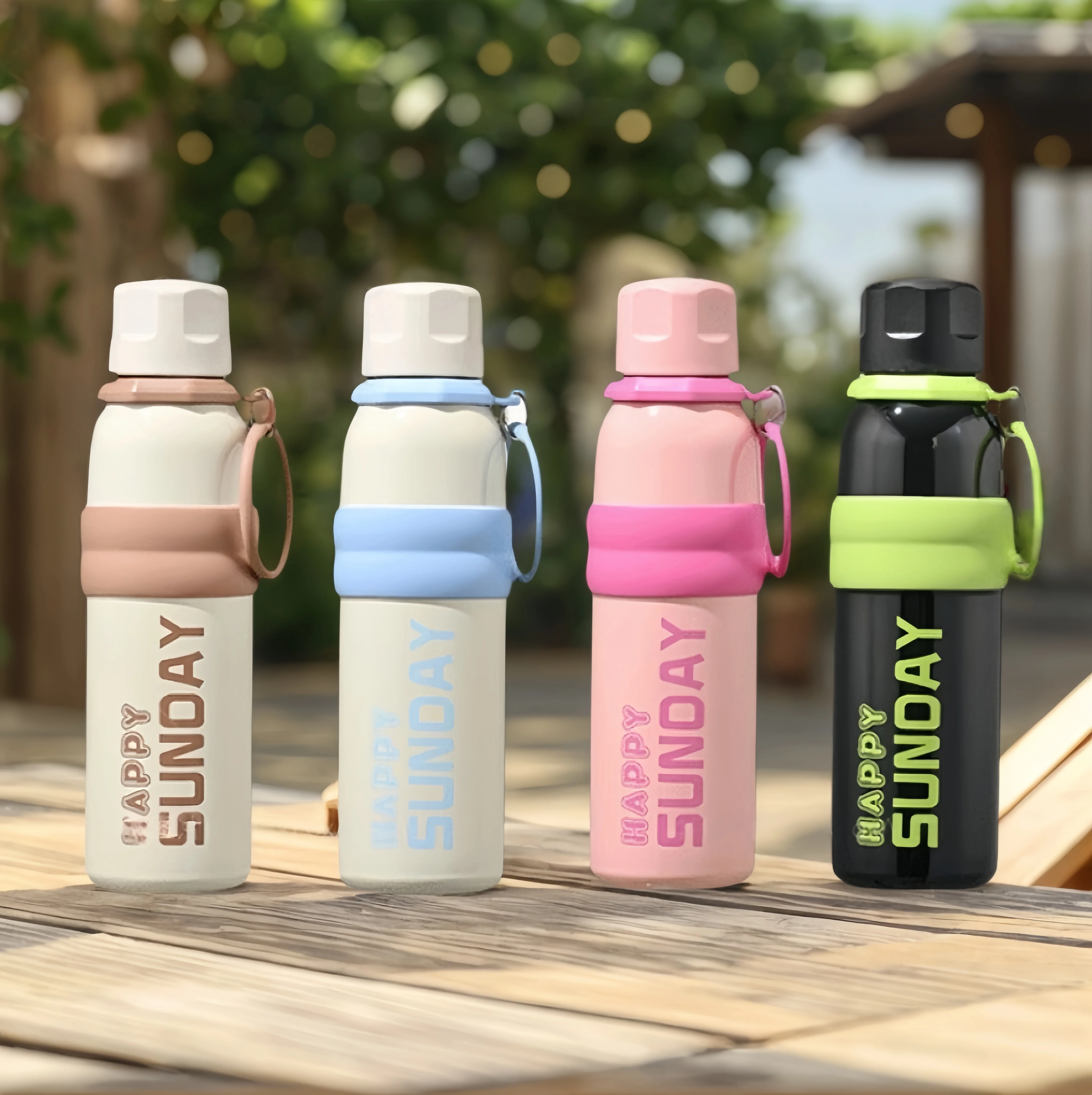 

​650ml 316L Stainless Steel Sports Tumbler, Vacuum Insulated Thermal Mug with Leakproof Lid & Straw, Portable Travel Cup Thermos