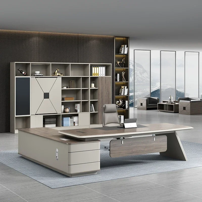 Durable Fashion Manager Office Desk and Chair Modern Creative Boss Desk Large Class Desk Minimalist Premium