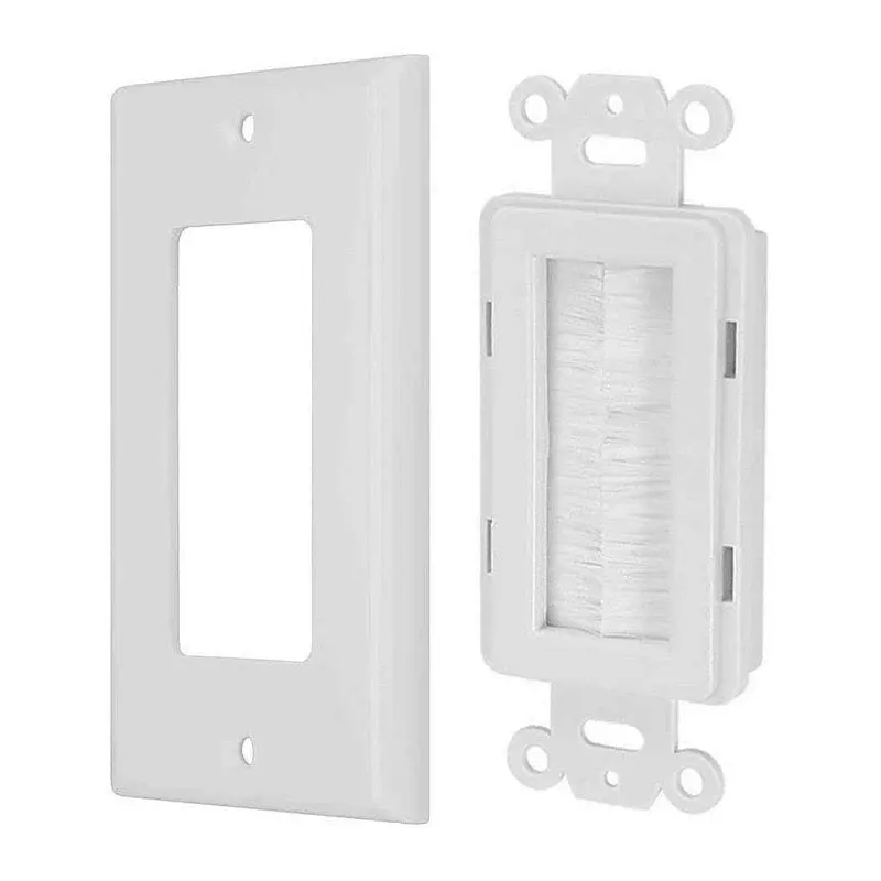 American 120 Panel Brush Threading Panel Multimedia Wall Plug-in Perforation 1Gang 120*70mm Dustproof Decorative Panel