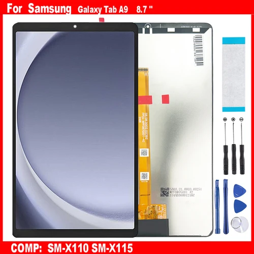 Imagen 1 del producto Para Samsung Galaxy Tab A9 8,7 ""SM-X110 SM-X115 X110 X115 pantalla LCD Digitalizador de pantalla táctil piezas de reparación de montaje de vidrio