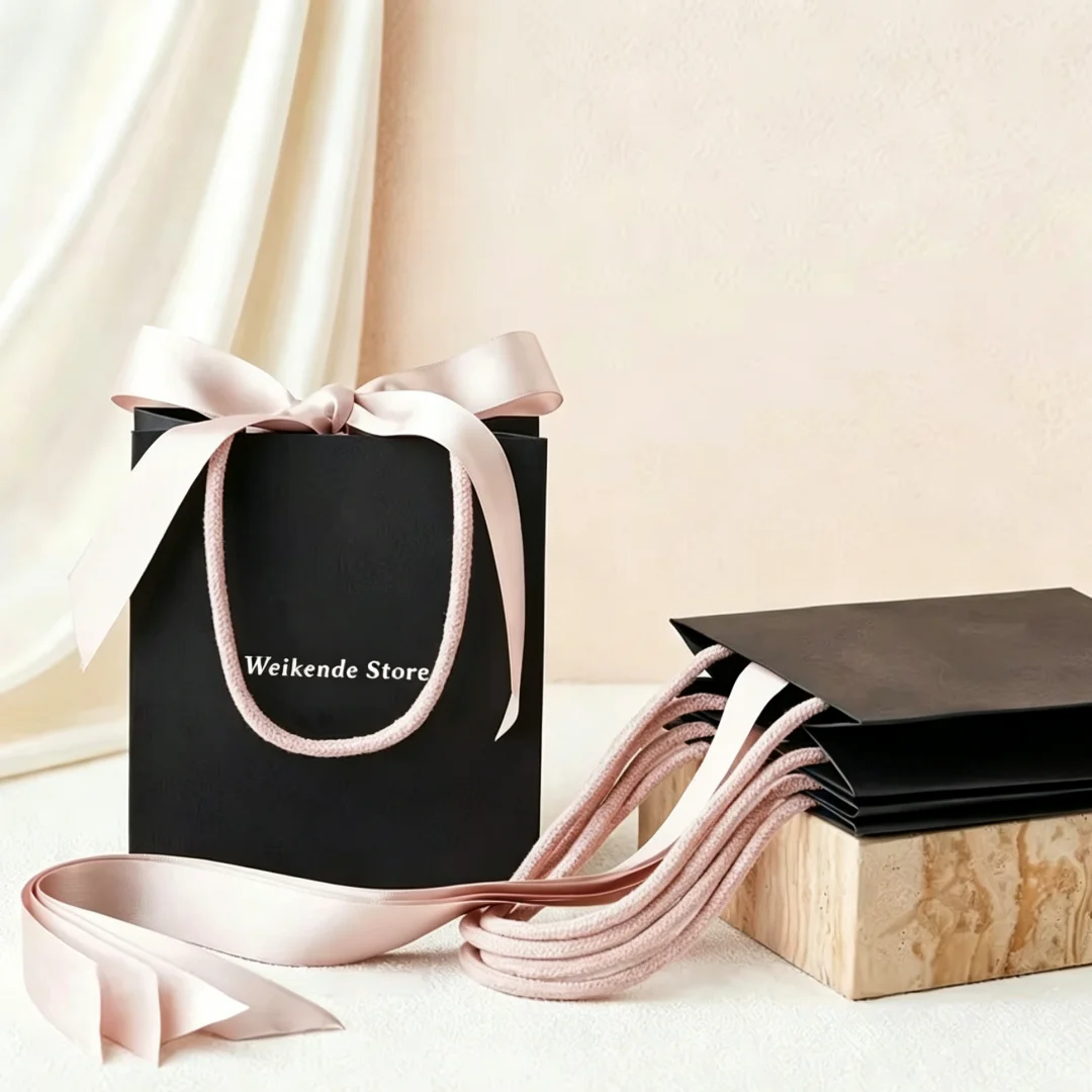 100Pcs Personalized Classic Jewelry Rectangular Handbag Paper Cardboard Newborn Celebration Candy Anniversary Memorary Gift Pack