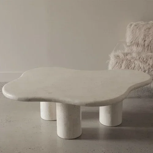 

Стеклянный стальной чайный столик Дизайнерская образец комнаты Минималистский облачный креативный чайный столик Гостиная Диван Чайный столик