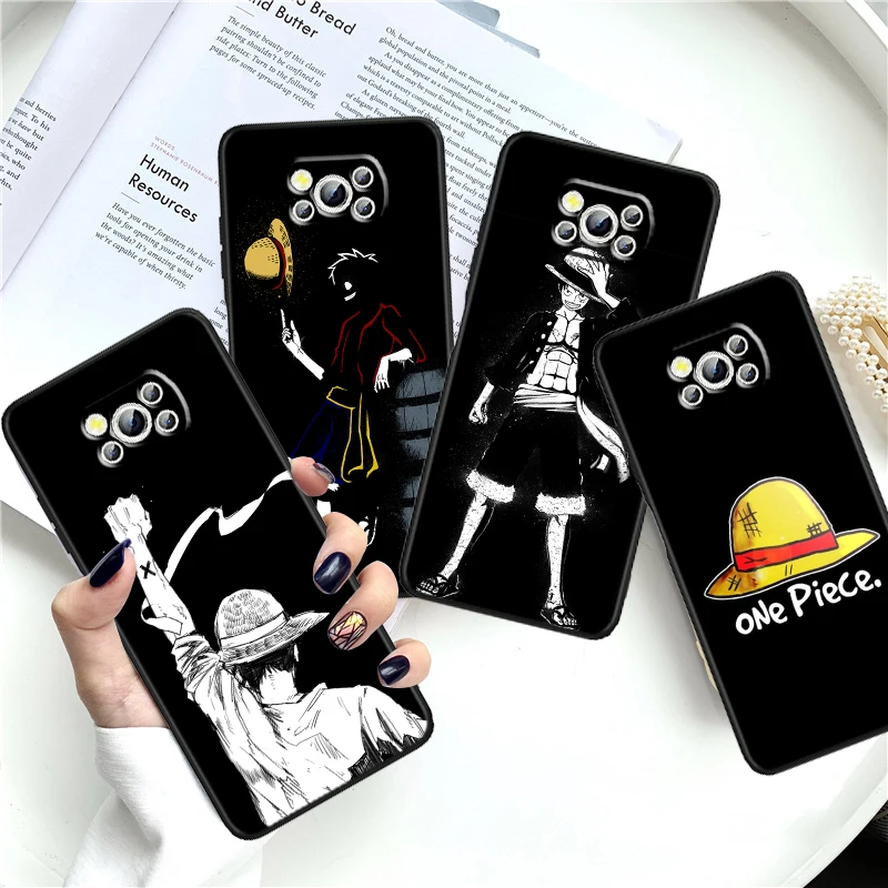 

Trend One Piece Anime Luffy For Xiaomi Mi Poco F5 F4 F3 F2 X5 X4 X3 M6 M5 M5S M4 M3 C40 Pro GT NFC 5G Black Phone Case
