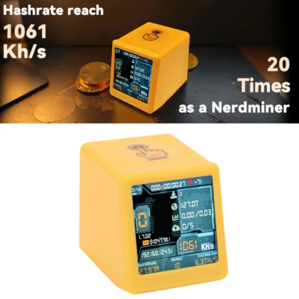 1.54 بوصة شاشة ذكية آلة تعدين العملة المشفرة منفردا اليانصيب مينر واي فاي بلوتوث 1060 KH/s Hashrate أدوات ساعة سطح المكتب #2