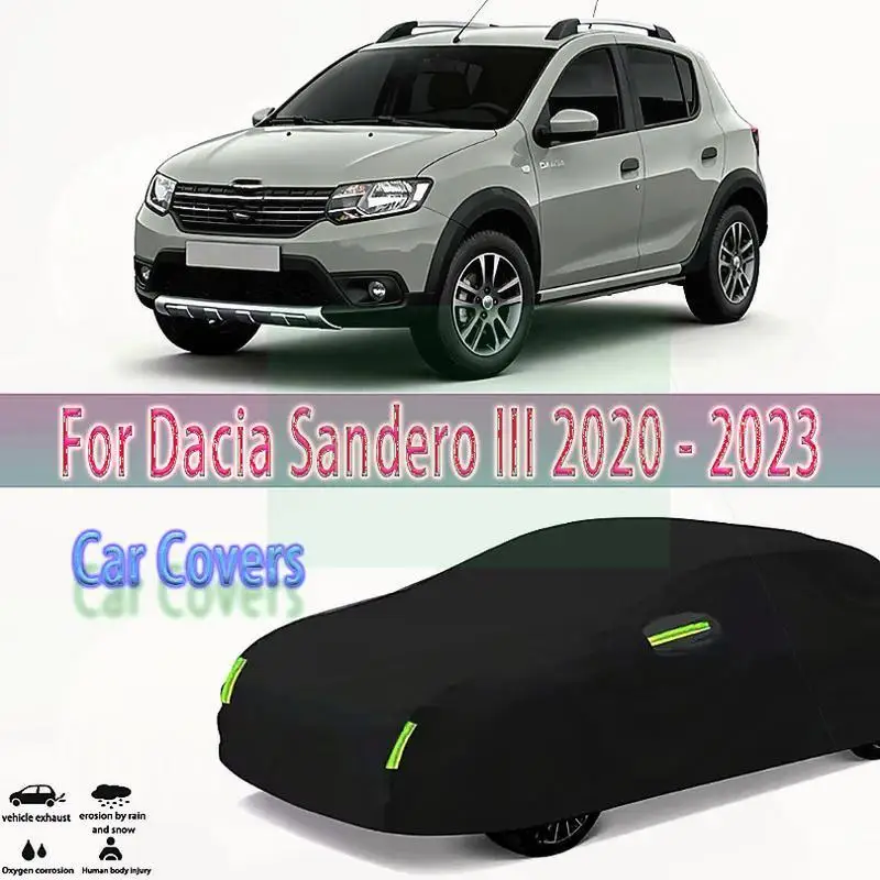 

Для Full для Dacia Sandero III 2020-2023 уличная защита от снега солнцезащитный козырек водонепроницаемые пылезащитные автомобильные чехлы