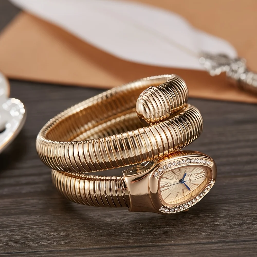 Модные креативные элегантные женские часы в форме змеи, браслет, женские кварцевые часы reloj часы женские наручные