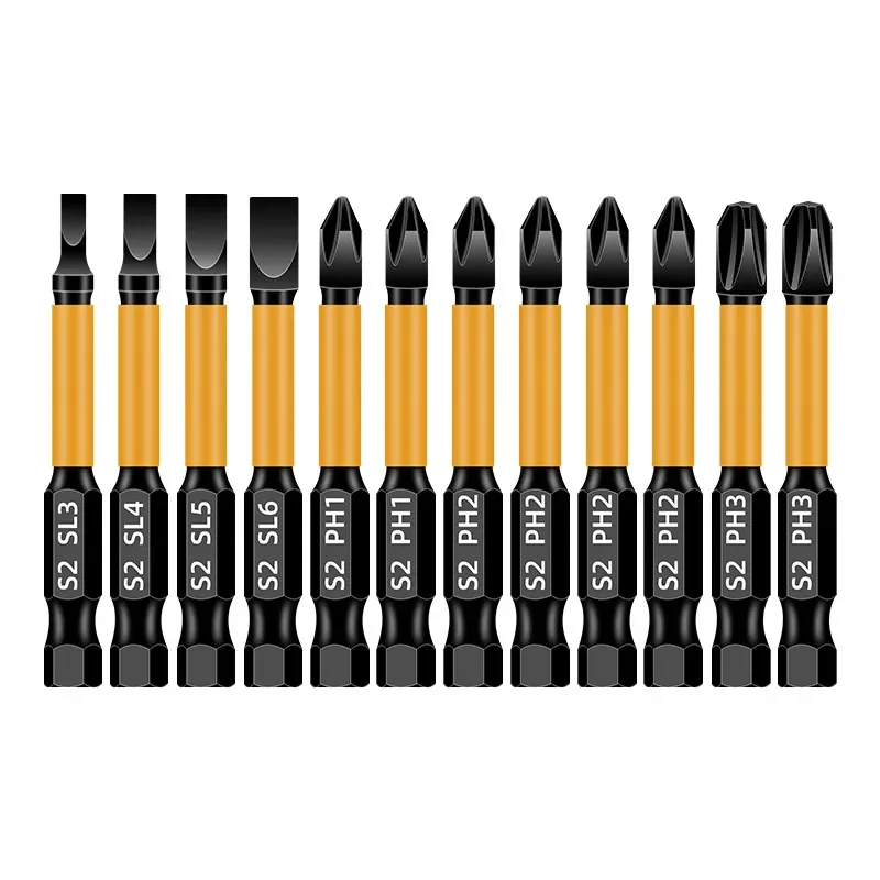 24Pcs Magnetic Screwdriver Bit Set T Shape Cross Plum Head Strong Magnet Driver Bits Kit for Home Repair Tools