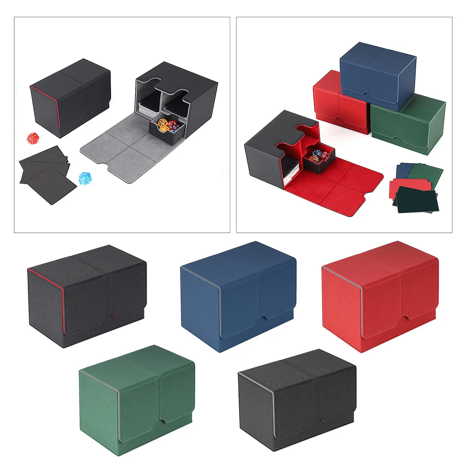 

Коробка для колоды карт для 160+ карточек, чехол для коллекционных карточек, чехол для игрушечной колоды для карточек