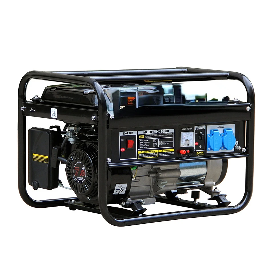 

3KW open type 170F 6.5hp air cooled gasoline generator with european socket