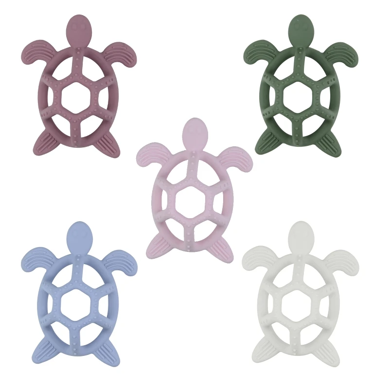 

Мультяшные милые животные в форме моря для черепахи, кольцо для прорезывания зубов, детский прорезыватель, силиконовые бусины,