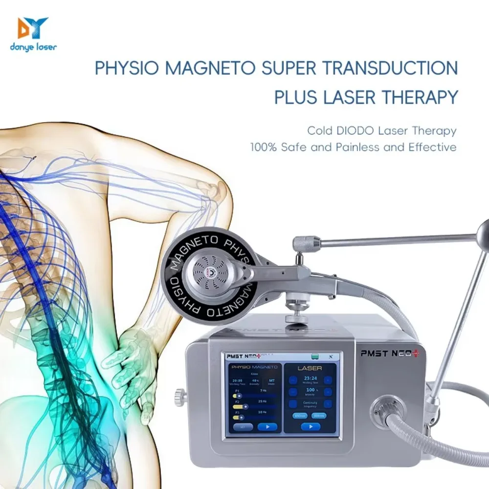 Infrared Light Magneto Pain Relief Device Emtt 808nm 650nm  Physio Pulsed Magneto EMTT Extracorporeal Pmst Neo Machine