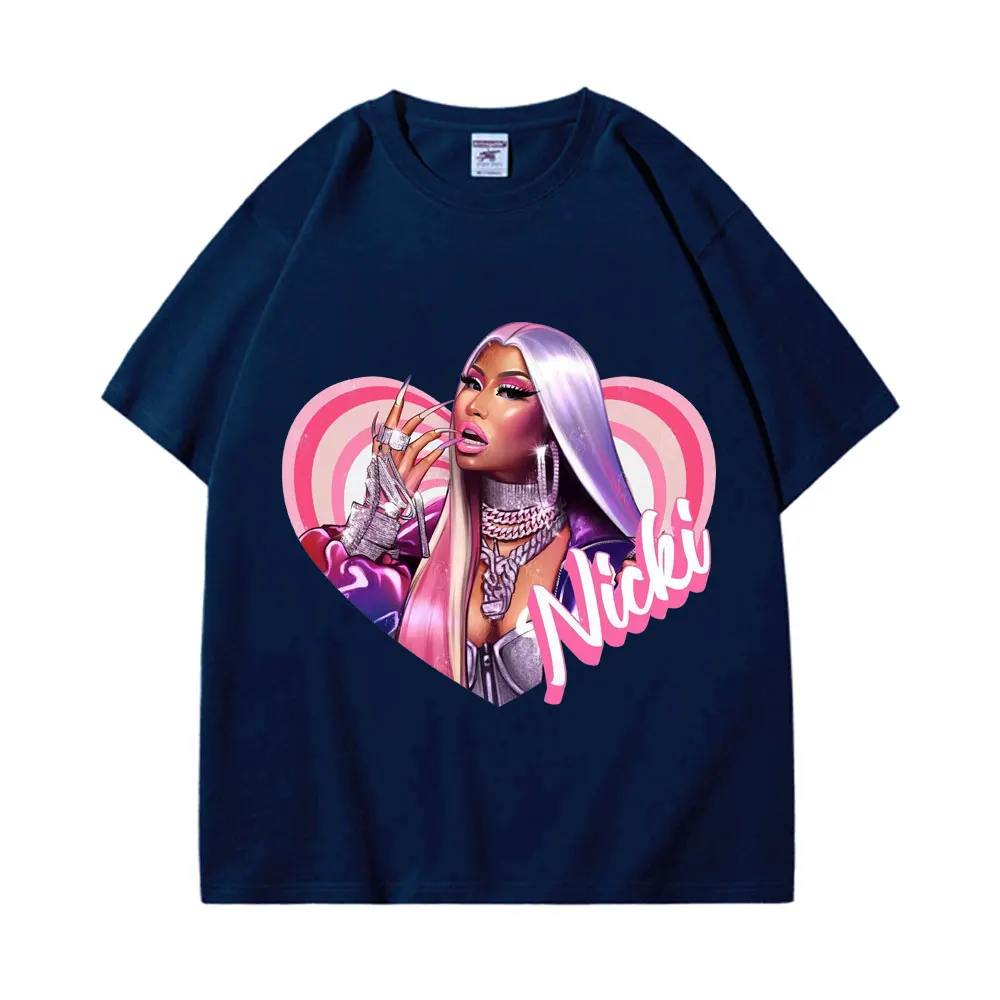 Rapper Nicki Minai Aesthetics Graphic T Shirts Fashion Hip Hop Streetwear Short Sleeve T-shirt Unisex 100% Cotton Loose T-shirts