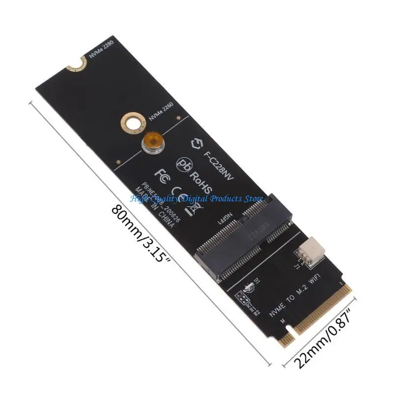 Carta sem fio WiFi U2JE NGFF PCI Express para E Slot NVME PCIE Adaptador