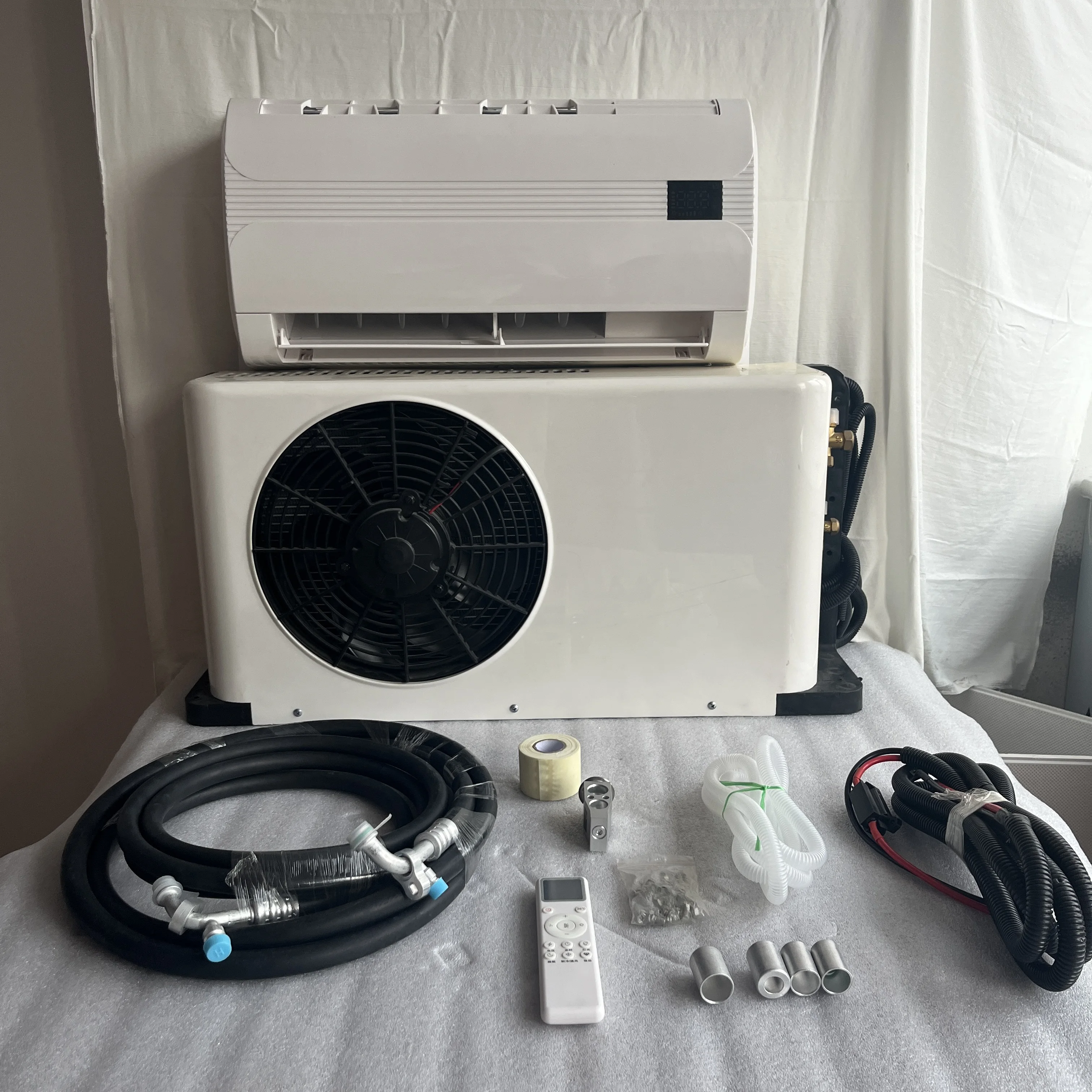 

Автономный кондиционер 12В/24В постоянного тока для парковки, в стиле рюкзака, с внешним пультом ДУ, крепление на багажник