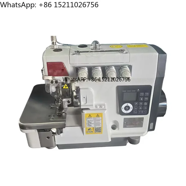 Industrial Flat-Bed Overlock Sewing Machine High Speed Automatic Thread Trimmer Manual Feed New Condition Iron Home Use Engine
