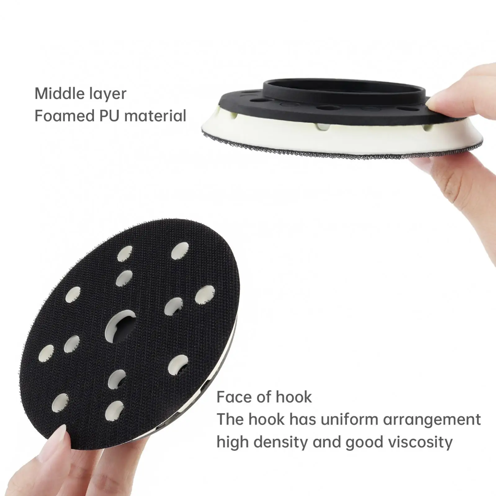 5 Inch 8 Holes Random Orbit Sander Replacement Sanding Pad Fit for ETS 125, ES 125, ET SC 125, 5inch Polishing Discs