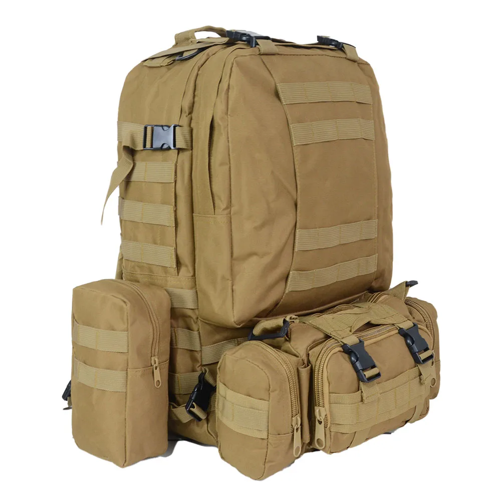 

Многофункциональный комбинированный рюкзак большой вместимости 55 л, тактическая сумка для альпинизма, велоспорта, активного отдыха, спортивная сумка через плечо для велосипедистов.