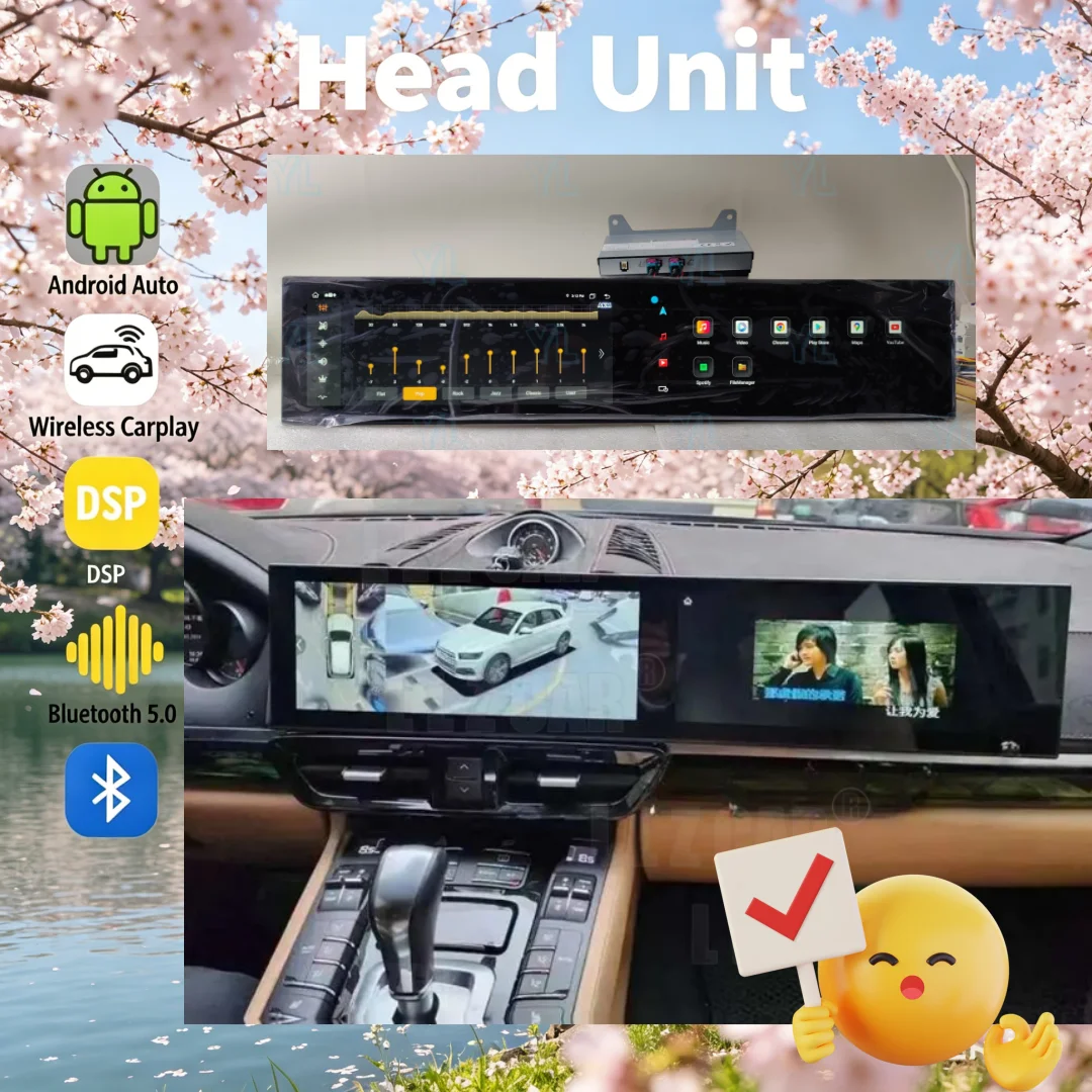 Wireless Carplay For Porsche Cayenne 2011-2017 Upgraded Interactive Dual Screen 12.3