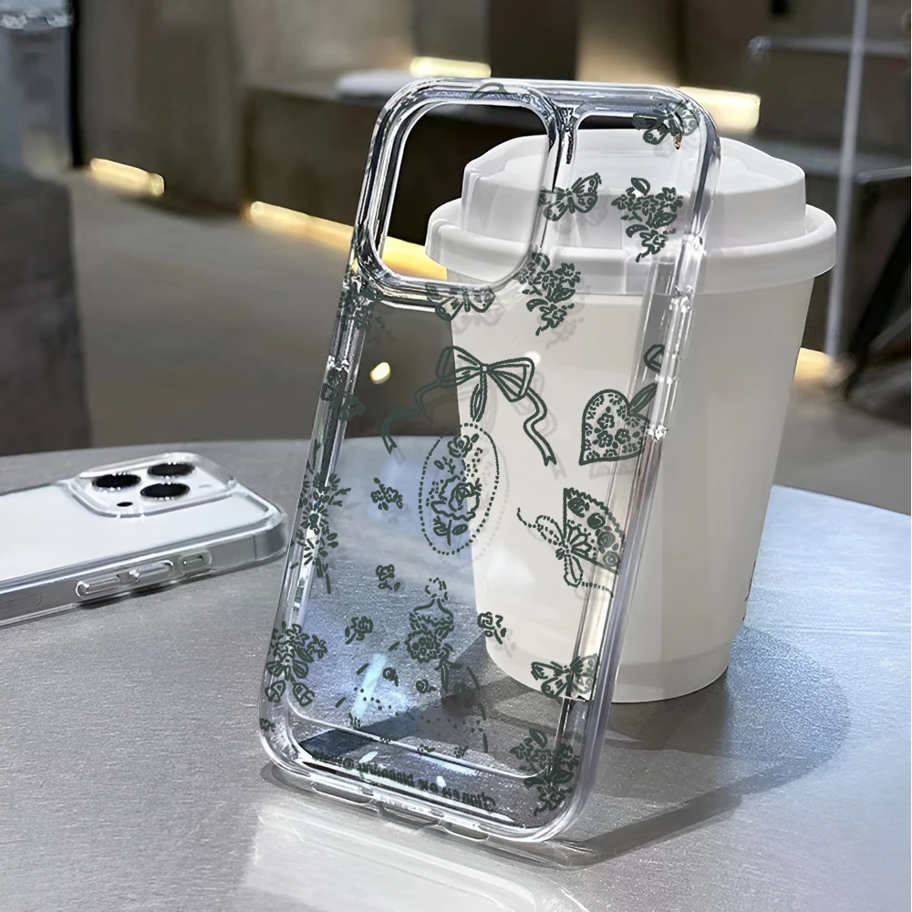 Phone Case For iPhone 17 Air 15 14 13 12 11 16 17 Pro Max Plus Advanced bow Anti Fall And Anti Fingerprint Phone Case Cover