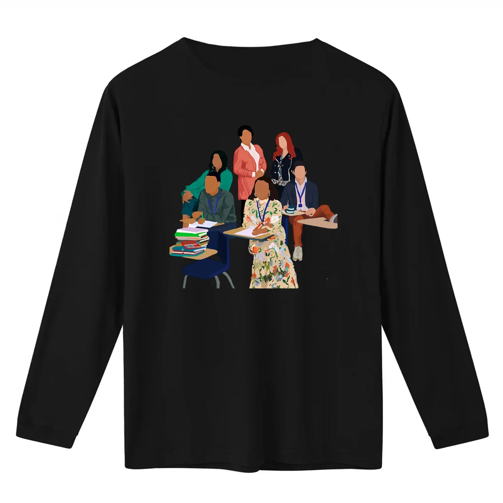 Abbott Elementary T-Shirt Summer Casual Cotton Tee Oversized Streetwear Tops Vintage Graphic Print Loose Fit Short Sleeve